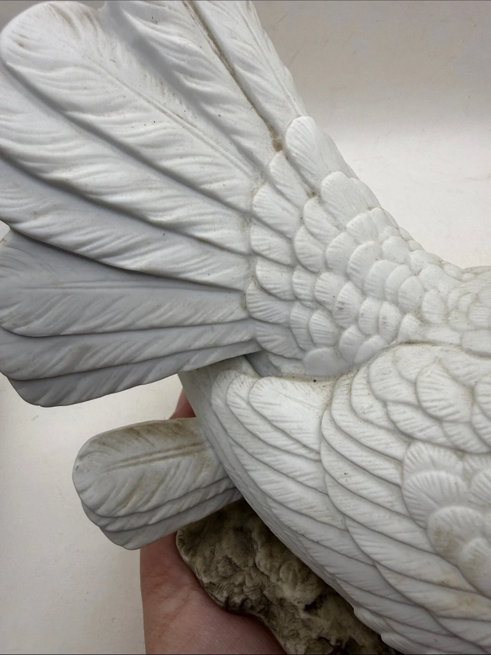 Vtg Andrea Sadek Fan Tail Dove Porcelain Figurine White Bird Statue Collectible